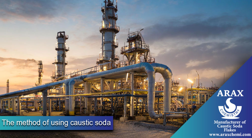 The method of using caustic soda in oil refining