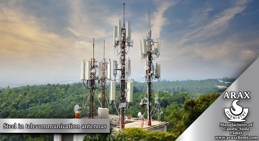 Steel in telecommunication antennas