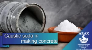 Caustic soda in concrete