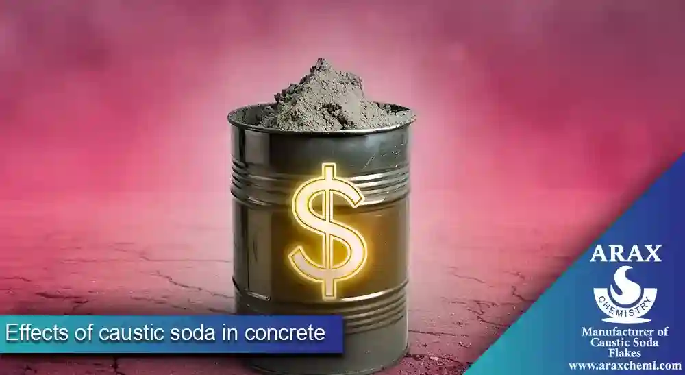 The effects of caustic soda in concrete