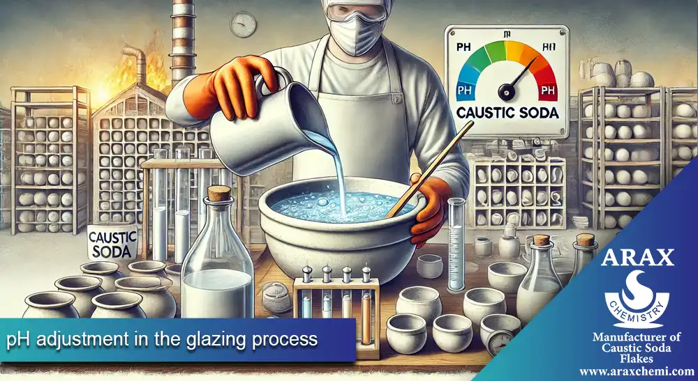 pH adjustment in the glazing process