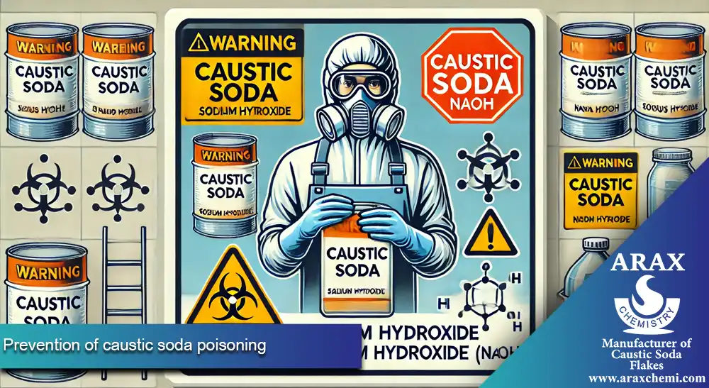 Prevention of caustic soda poisoning